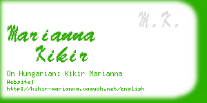 marianna kikir business card